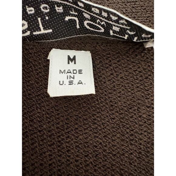 St John Sportswear Marie Gray Brown Knit Sweater Jacket Long Military Style M - Picture 5 of 12